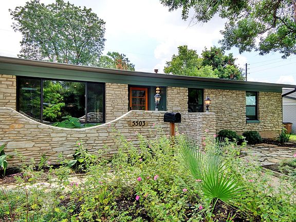 Original rock work - 1950s ranch house character