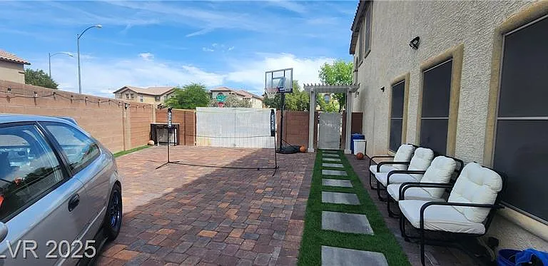 RV parking, can fit 4 cars and basketball court