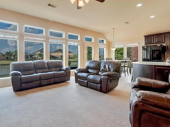 Living area with beautiful view of the lake.