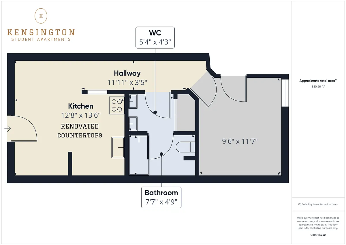 Floor plan 1/1 A