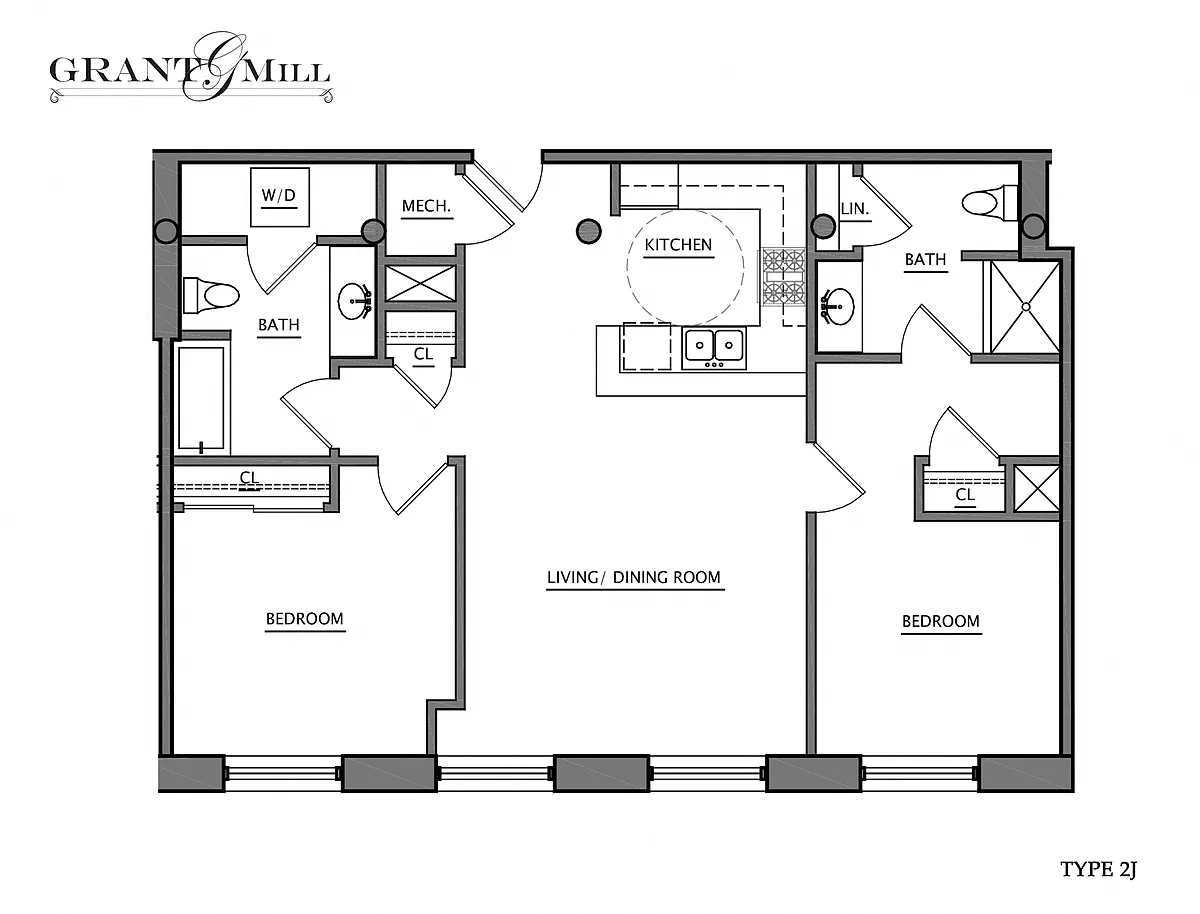 Floor plan 2J