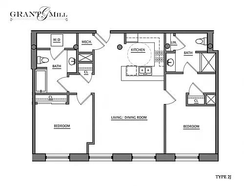 Floor plan 2J