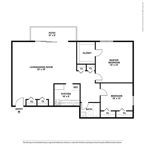 Floor plan Three-Bedroom