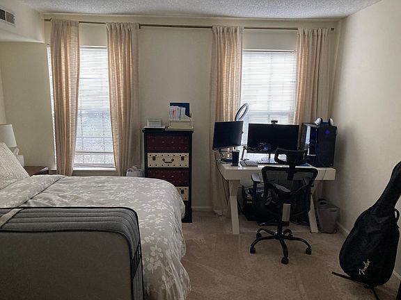 Bedroom, furniture not included, new carpet
