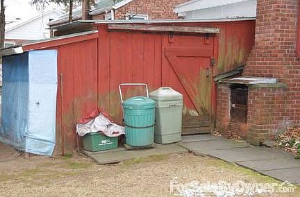 Storage behind car port