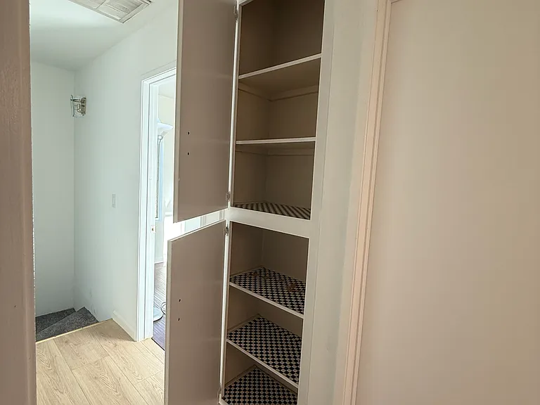 Upstairs hallway cabinet space