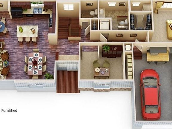 Turnberry 3D Floor Plan {Main Level} - Furnished