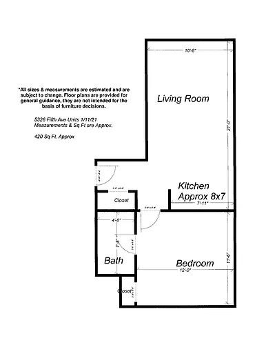 Floor plan 5326 Fifth Ave