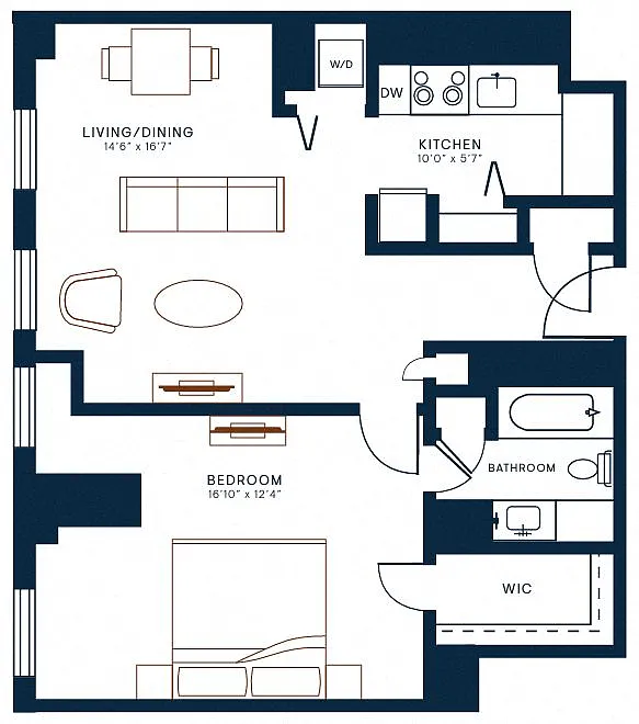 Floor plan 1 Bedroom 05