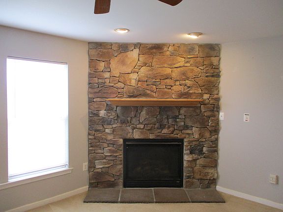 Close Up of Gas Fireplace in Family Room
