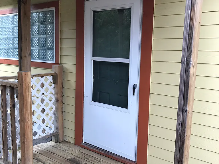 Front door of garage apartment