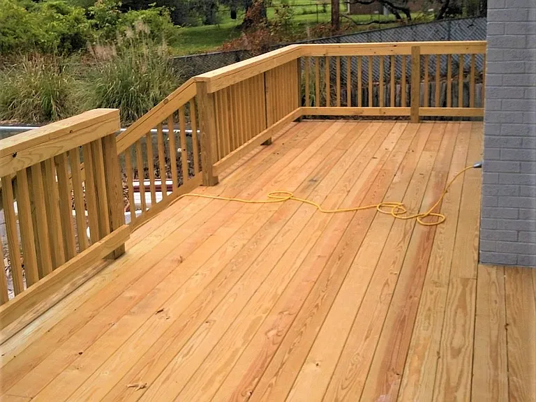 Large backyard deck