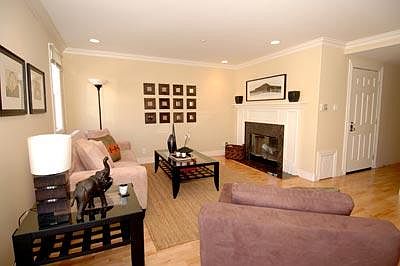 Other half of great room with fireplace