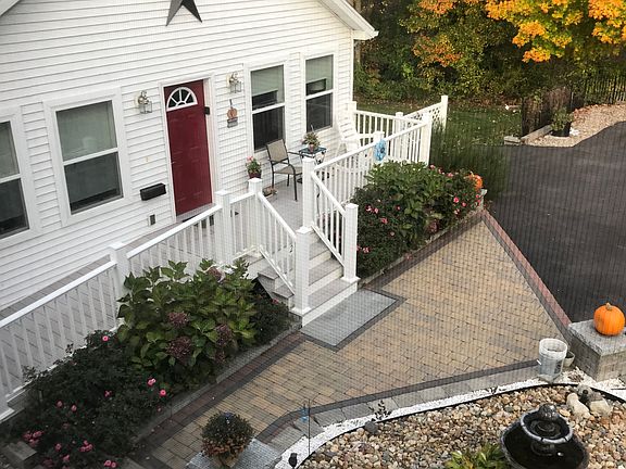 Main entrance custom pavers 