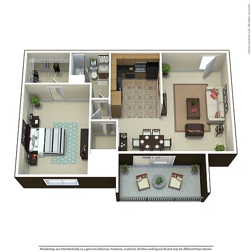 Floor plan 1Bedroom 1Bathroom