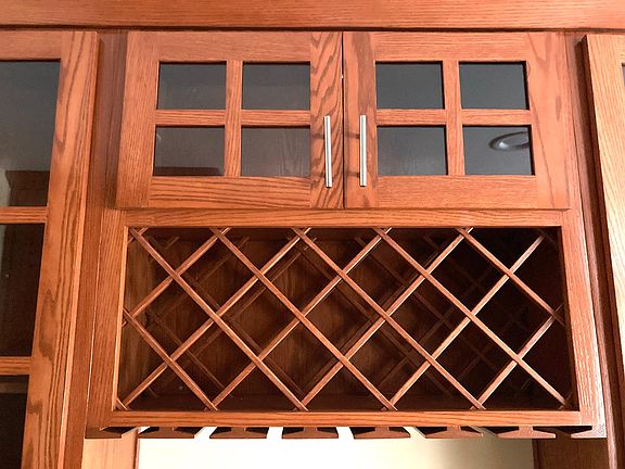 Finished wine rack that holds up to 13 bottles of your favorite red or whites.