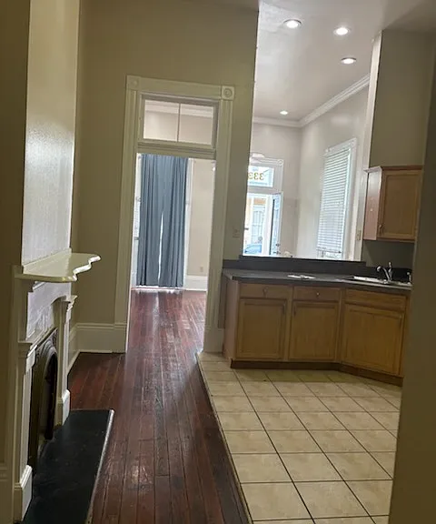 Kitchen View into Living Room