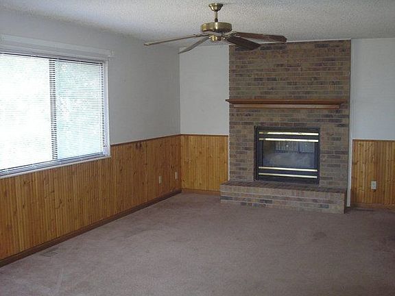 Cozy family room with gas fireplace.