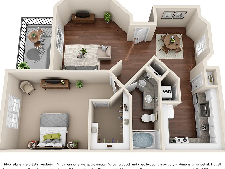 Regal Parc - A1 - 1 Beds - 1 Baths - 827 Sq. ft.