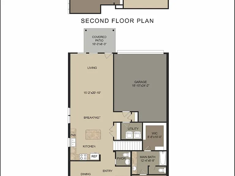 The Alderwood floor plan showcasing a spacious layout with 3 bedrooms, a game room, and a modern kitchen. Features include a cozy living room with a covered patio, a main bedroom with an ensuite bath, and a 2-car garage. Total area 2183 sq ft by SimplyHom