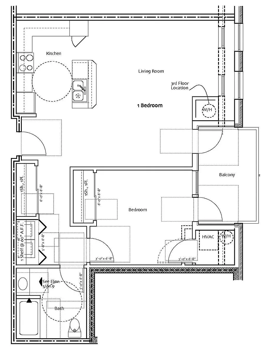 Floor plan 1 Bedroom
