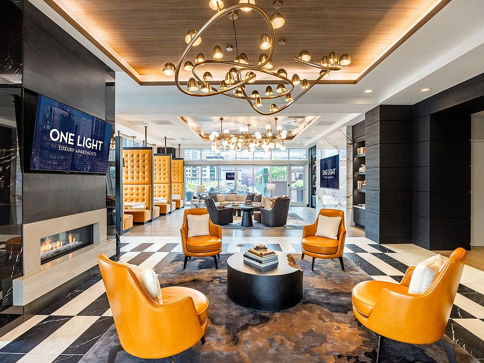 The refreshed club room at One Light Luxury Apartments