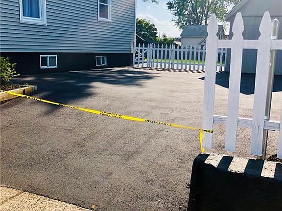 Front newly paved Driveway