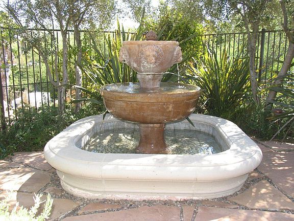 Fountain in Upper Side yard