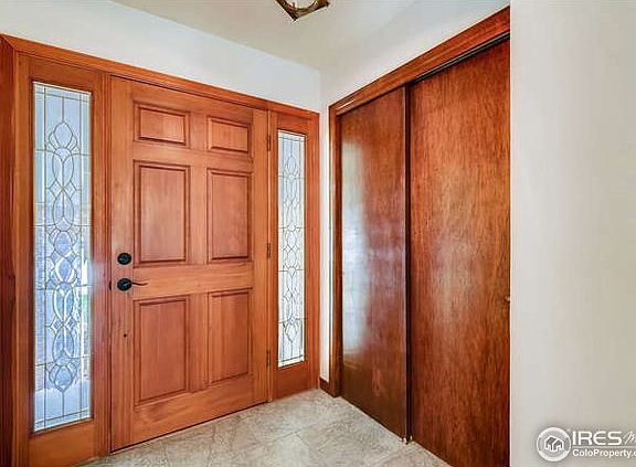 Once inside there is a large closet & tile floor