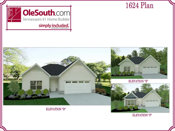 1624 Elevation DEF Plan, Cumberland Estates