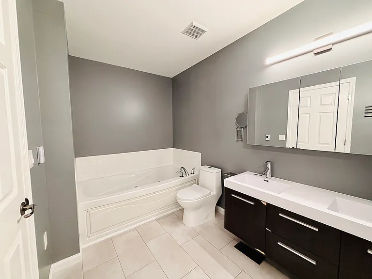Primary bath with soaking tub and shower