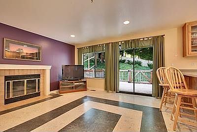 Family room adjacent to kitchen