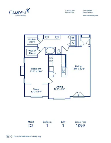 Floor plan D2 - Study