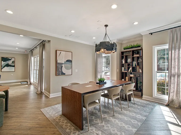 Work from home in one of the many amenity work spaces