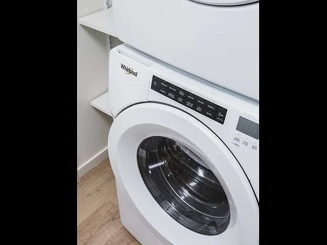 In-home, full-size, front-loading washer and dryer