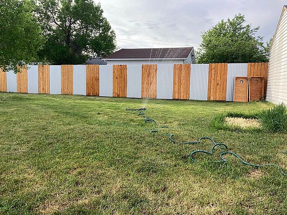 Newly fenced yard in 2021