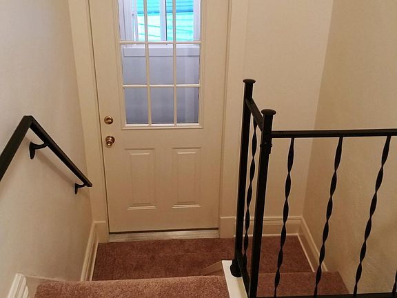 Entry from coming up steps