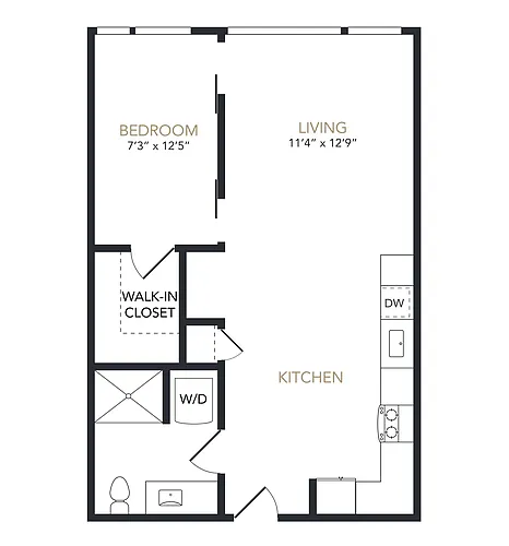 Floor plan 1X1 A