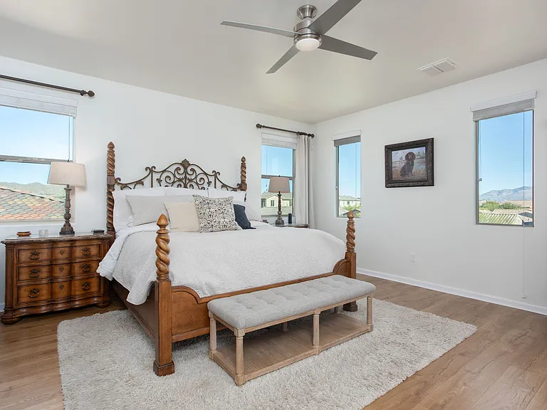 Primary bedroom virtually staged
