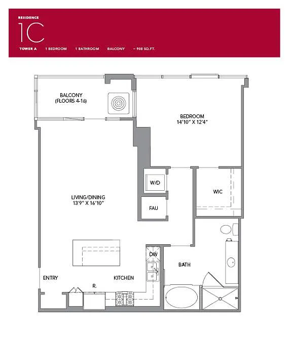 Floor plan 1C
