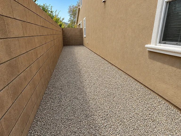 Low maintenance side yard