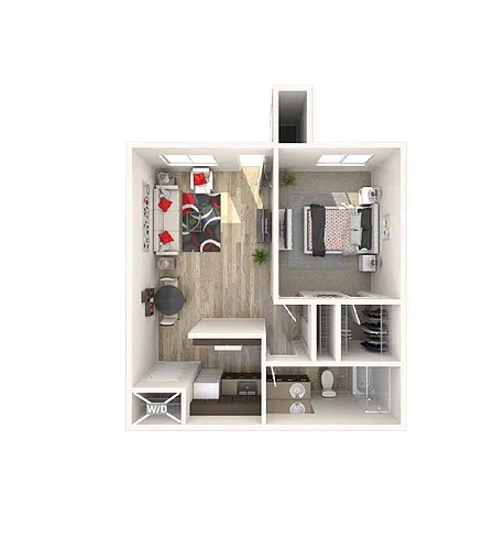 Floor plan Willow (1x1)