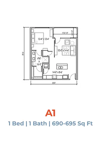 Floor plan 1X1