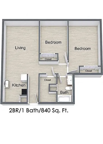 Floor plan Two Bedroom