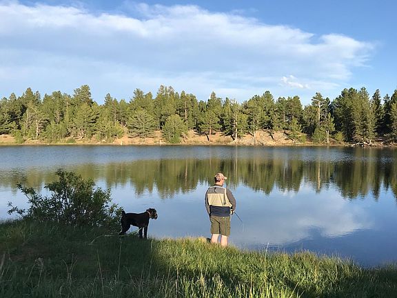 One of three stocked fishing lakes