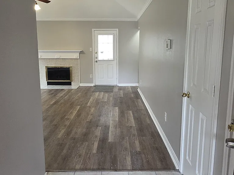 View from the bedrooms to the living room