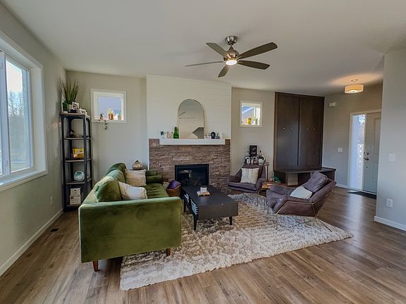 Sun-filled living room just off the entrance