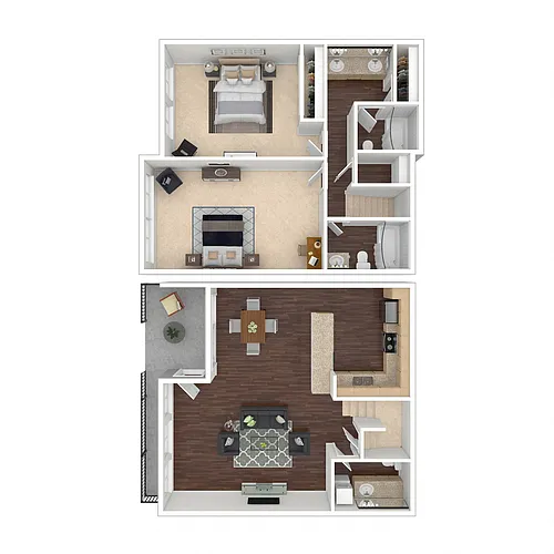 Floor plan Townhome 2A - The Tides at Marina Harbor
