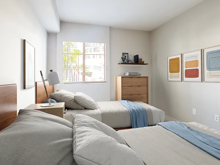 Bedrooms fit two twin beds