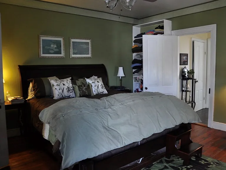 Master bed - looking into hall